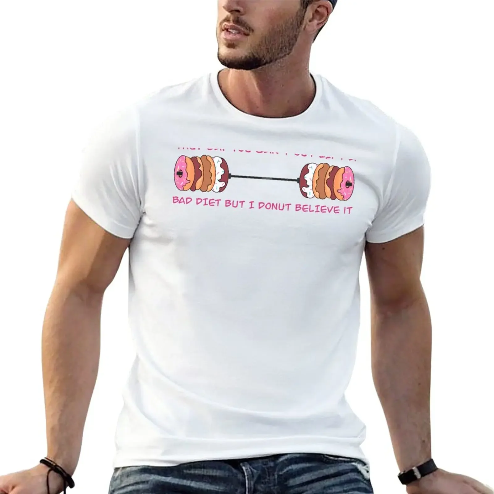 

Donut Barbell T-Shirt boys animal print funnys for a boy mens graphic t-shirts big and tall