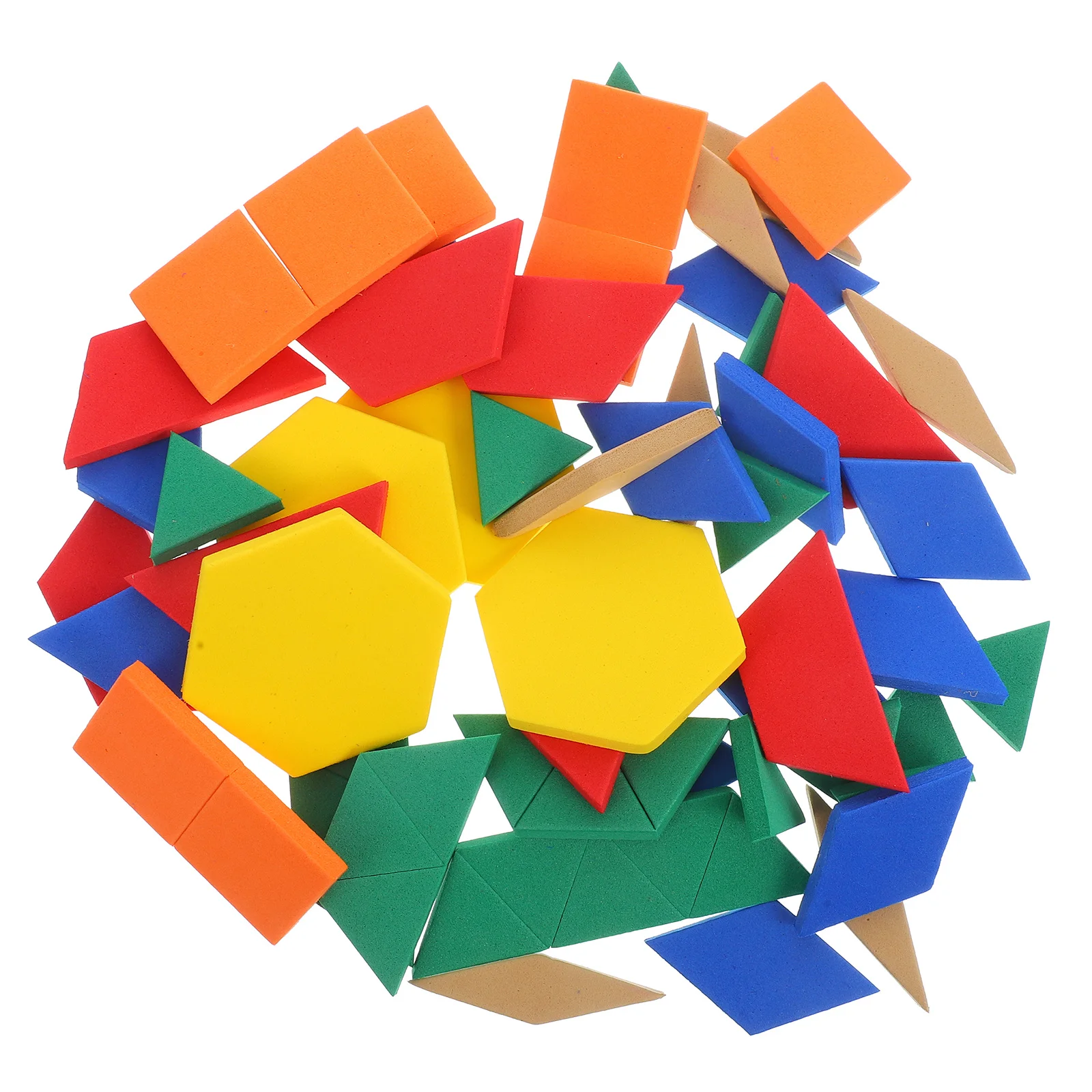 64 шт., красочные блоки из пенопласта Eva геометрической формы для классов, дошкольников, дома, школы, обучения математике, манипуляции, оптом
