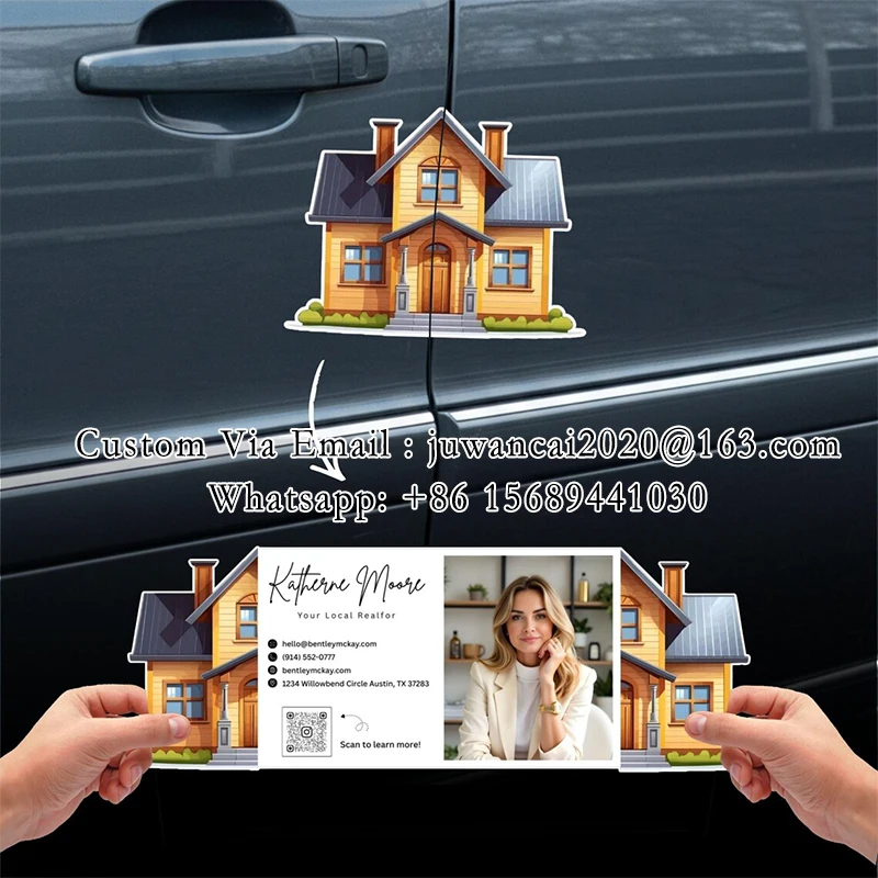 Custom Pop Up Real Estate Business Card with QR Code Design 3D Realtor Marketing Instagram Marketing Card with Logo Printable