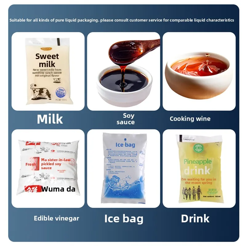 Electric Full-Automatic 1-10kg Plastic Bag Liquid Paste Filling Sealing Machine Large Bag Liquid Packaging PLC Core for Food