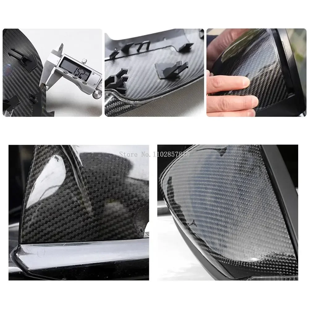 Carbon Fiber Rearview Mirror Cap Cover for Mercedes Benz A-Class W176 B-Class W246 C-Class W204 E-Class W212 C207 S-Class W221