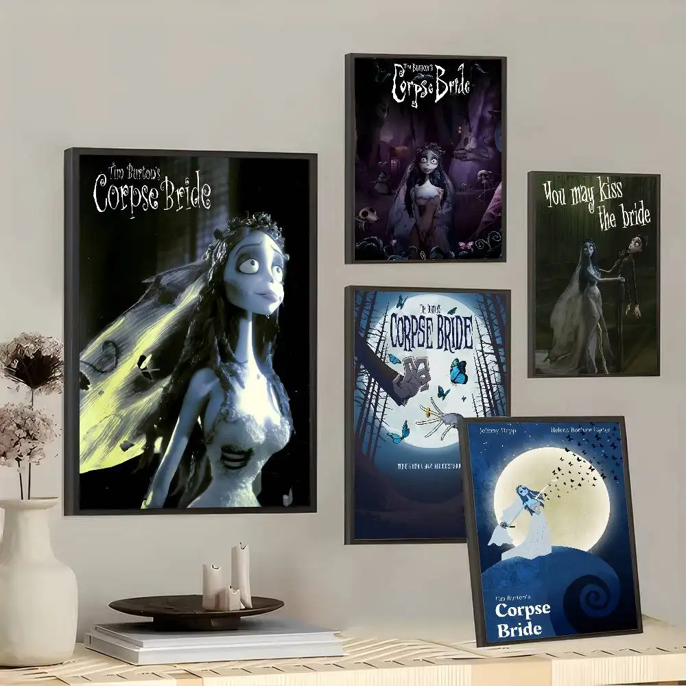 Film Tim Burton Pengantin Mayat DIY Sticky Poster Vintage Room Bar Cafe Decor Home Decor