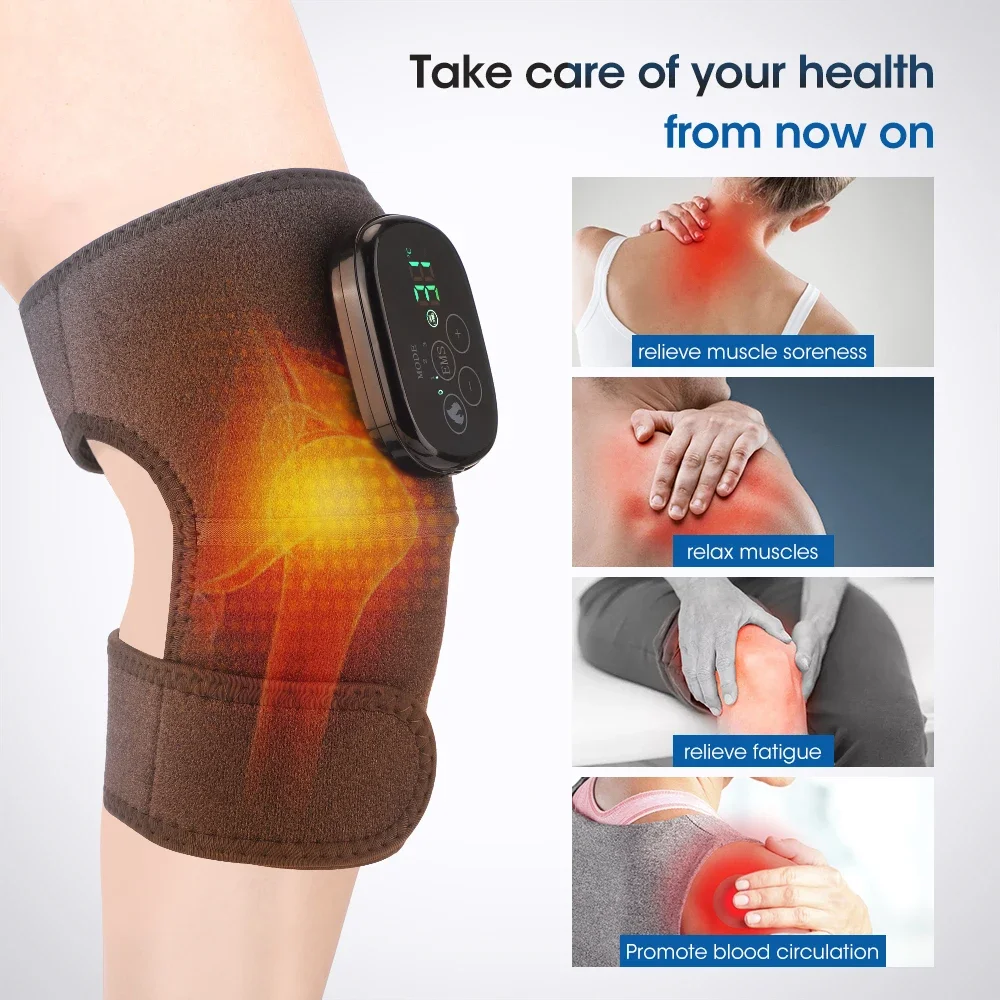 Micro-current Heating Massage Knee Pad Heated Shoulder Pad Elbow Pads Hot Compress Knee Brace Keep Warm Fatigue Pain Relieve