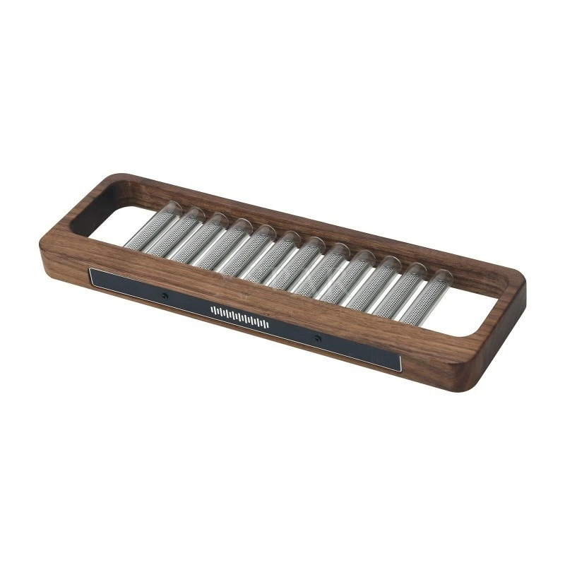 

RGB светодиодный светильник аудиоспектра, музыкальный атмосферный свет, регулируемая яркость, 12 псевдосветящихся трубок, зарядка типа C, 5 В постоянного тока