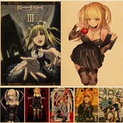 Death Note Anime Wall Art Prints Misa Kraft Paper Poster Classic Home Decor for Kids Room Birthday Present Another Note Series