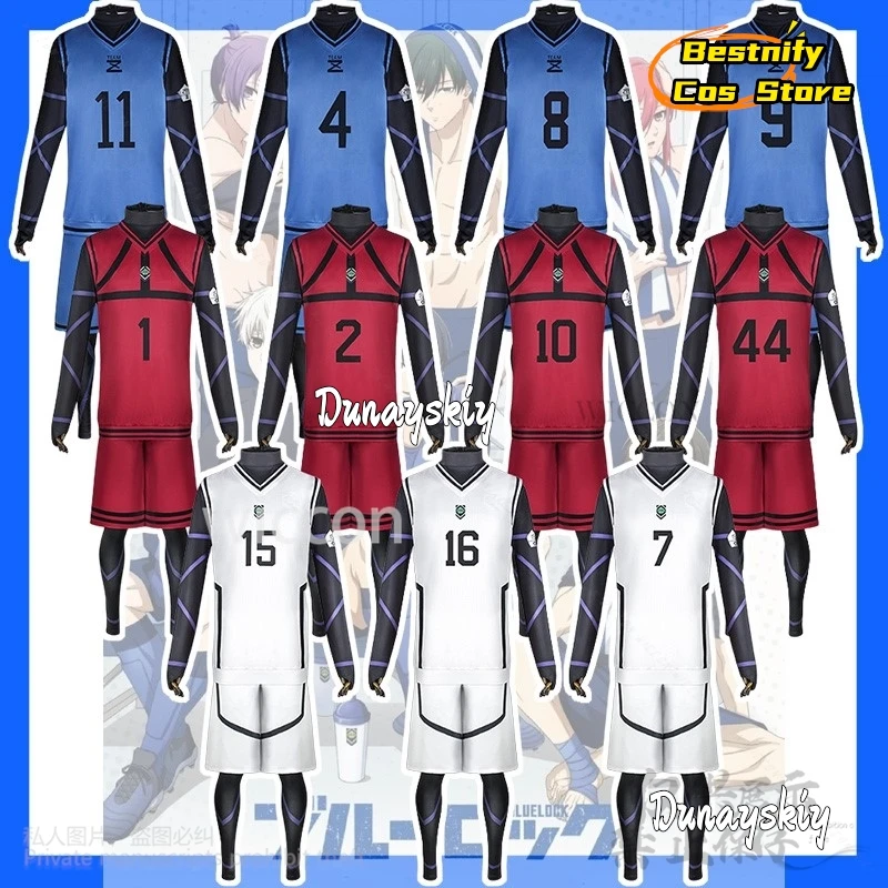 Blue Anime Lockk Cosplay Isagi Yoichi Nagi Chigiri Rensuke Kunigami Bachira Megur Jumpsuit Football Sportswear Wig Customized