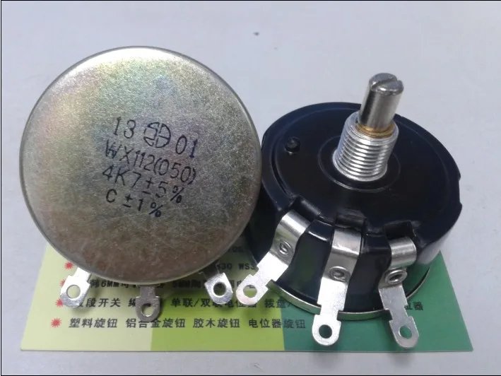 

3PCS WX112 (050) 5W Single Coil Winding Potentiometer 4.7K