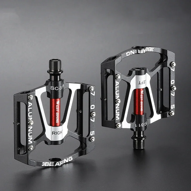 

Педали для горного велосипеда, алюминиевый сплав, легкие педали с тремя подшипниками, профессиональные аксессуары для велоспорта MTB, 1 пара