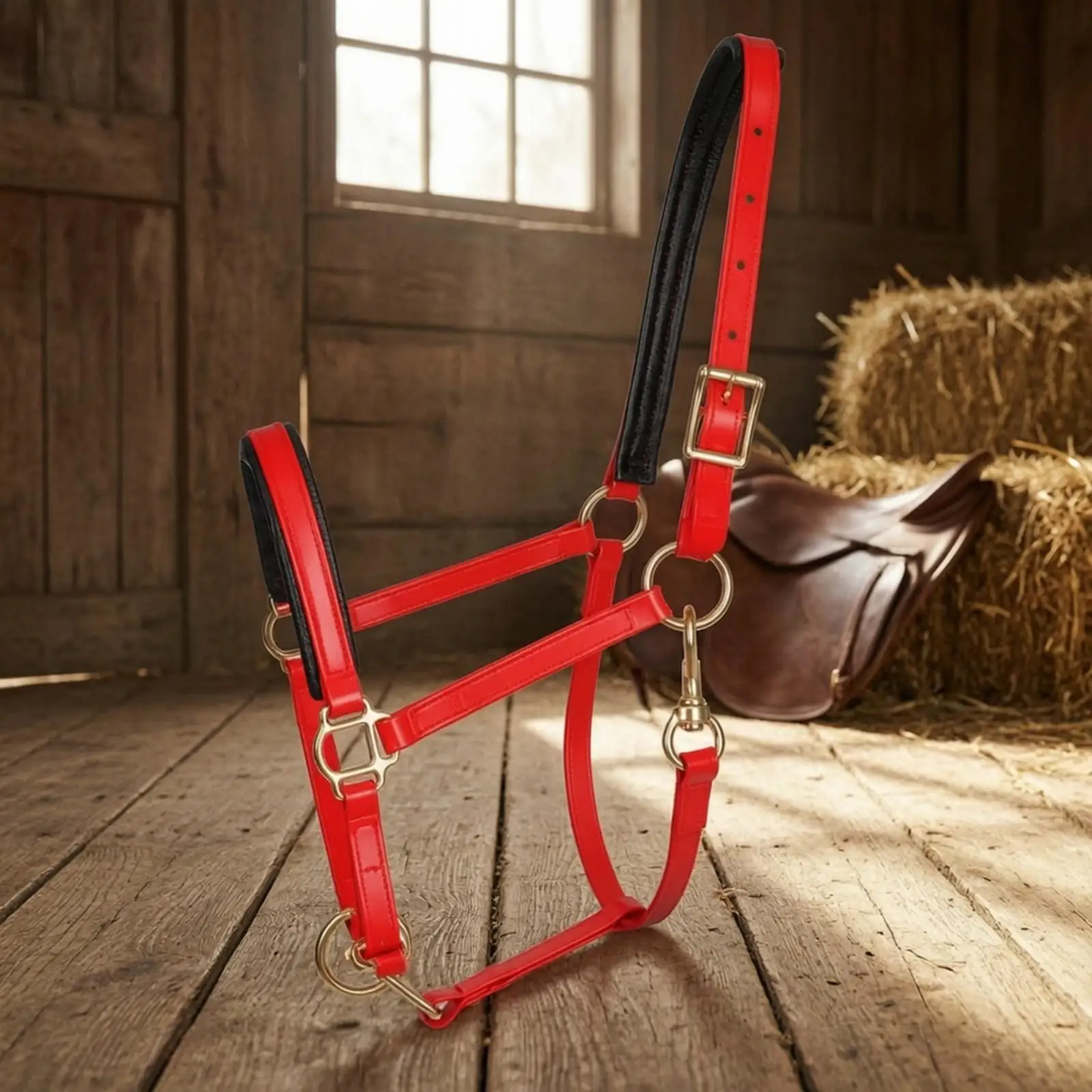 Practical Equestrian Halter for Horses with Adjustable TPU Nylon Straps for Daily Grooming Tasks