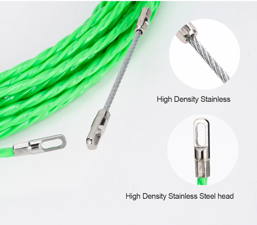 5MM Fiberglass Cable Push Pullers 5/10/15/20/25/30/50M  Wire Duct Fish Tape Electrical Tape Wire Cable Threading Aid Tool