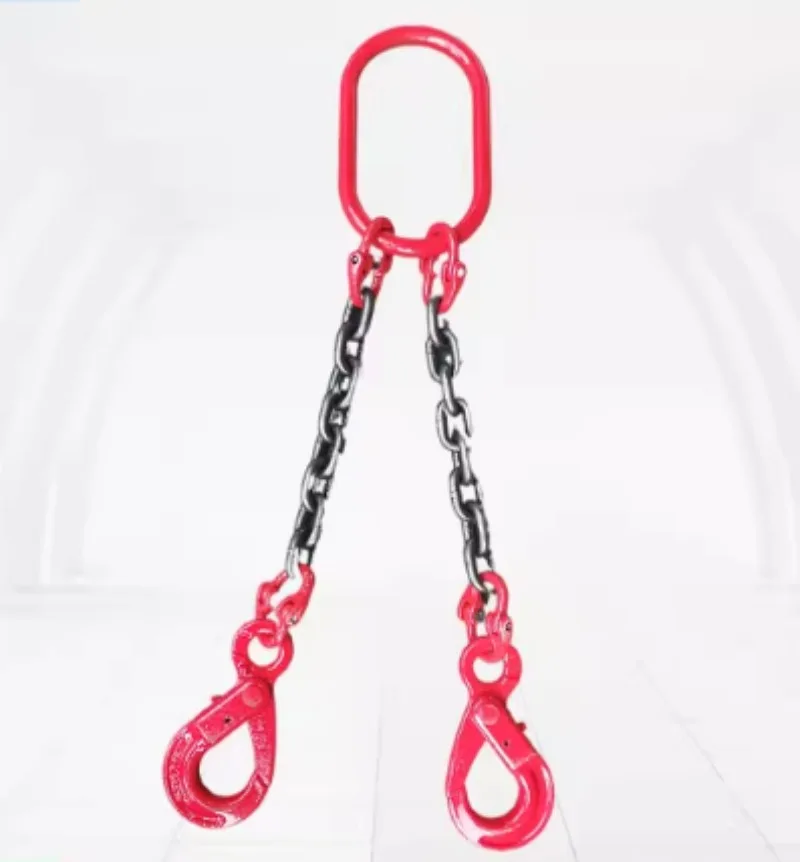 

G80 Manganese Steel Lifting Chain Sling 2 3 4 Ton Capacity With Master Link Hook For Crane Hoist Application