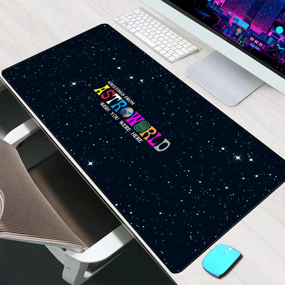 Travis Scott Astroworld Mouse Pad Large Gaming Accessories Mouse Mat Keyboard Mat Desk Pad Computer Mousepad PC Gamer Mausepad