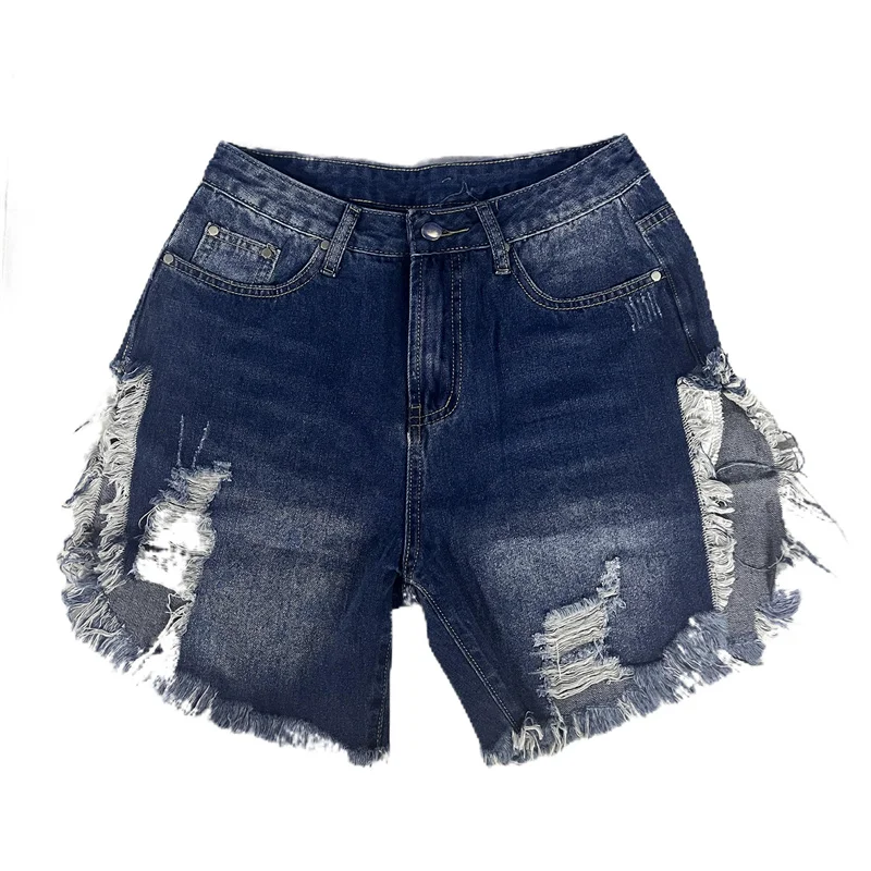 

Women Cut Off Denim Shorts Low Waisted Frayed Raw Hem Ripped Distressed Baggy Jeans Shorts Casual Wide Leg Shorts