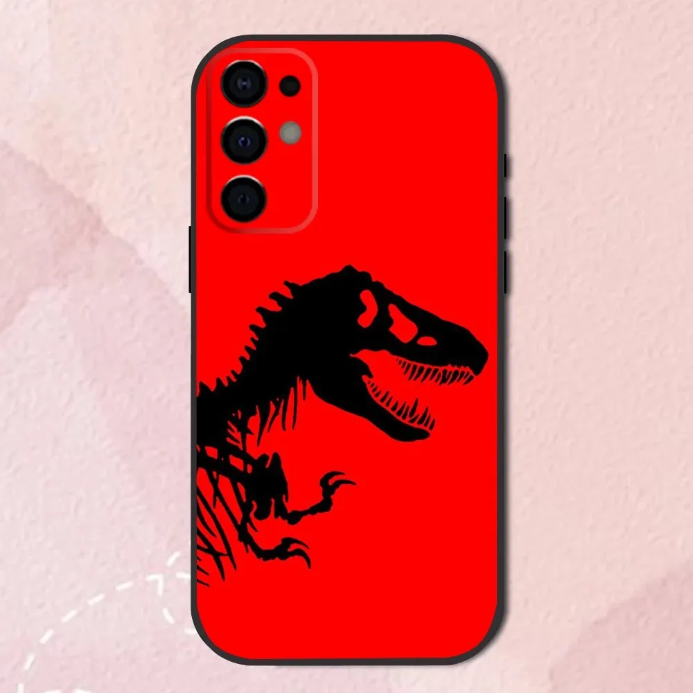 J-JurassicS P-Park Dinosaur Phone Case For Samsung S24,S21,S22,S23,S30,Ultra,S20,Plus,Fe,Lite,Note,10,9,5G Black Soft Cover