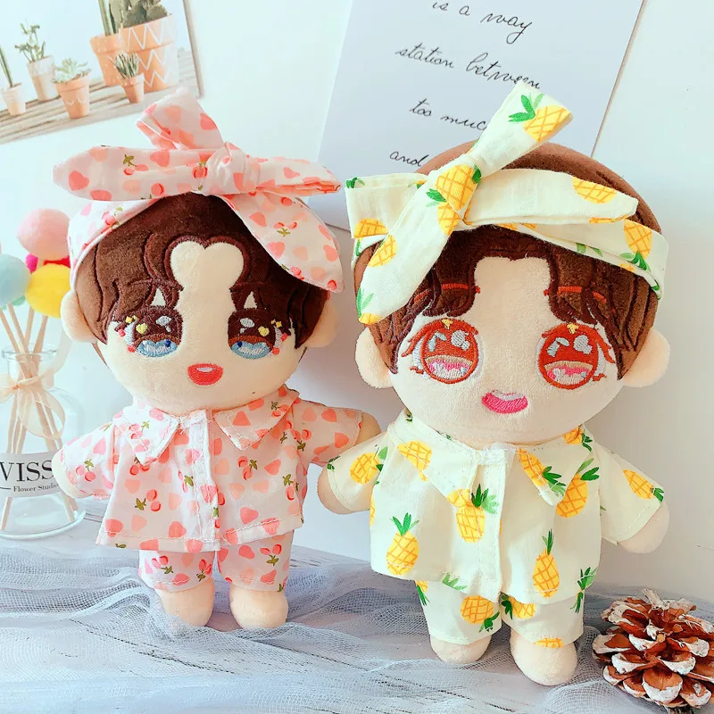 20cm Doll Clothes Accessories Fit Idol Plush Doll's Clothing Summer headwear dress Toy Outfit Korea Kpop EXO Super Star Dolls