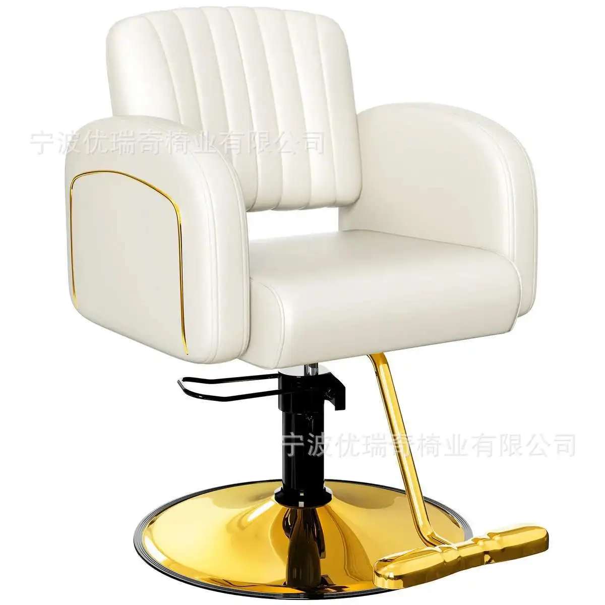 CX metal barber chair lift, hair salon special haircut, leather styling chair