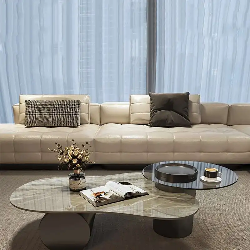 

Italian Minimalist Coffee Table Space Saving Standing Designer Modern Aesthetic Side Table Nordic Kaffee Tische Home Furniture