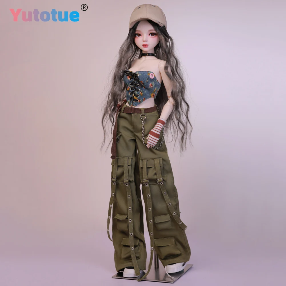 YUTOTUE 22 inch Height Female Doll with Removable Fashion Outfits Wigs BJD Doll Toy Lifelike