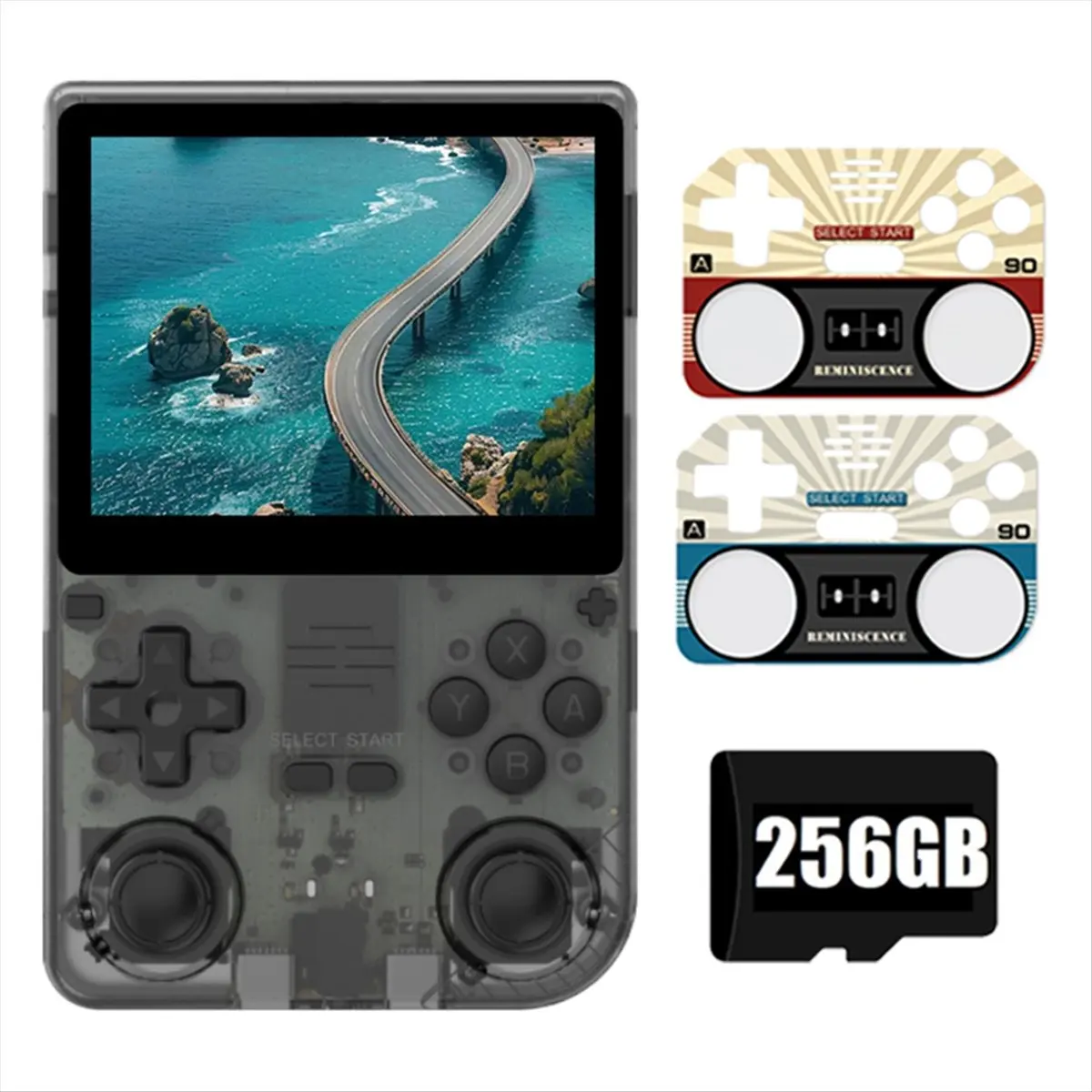 Goodprice V20 Retro Video Handheld Game Console 256GB 3.5inch IPS HD Screen A133P Open Source Linux for GBA SFC NDS Simulators A