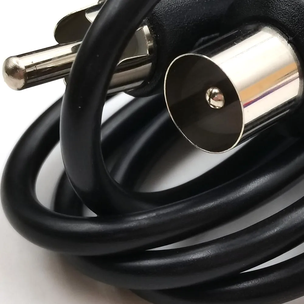 HISPEEDIDO สีดํา RF ทีวีสายไฟเชื่อมต่อ FIT สําหรับ SEGA Mega Drive 1 MD1 Atari 2600