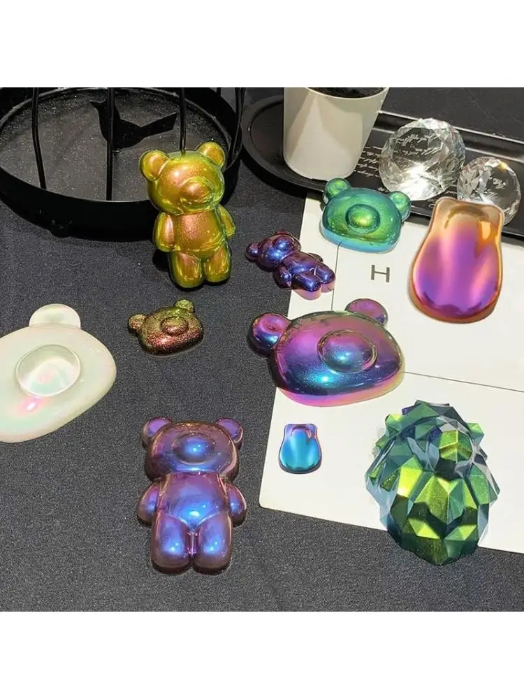 

10 × Порошок пигмента изменения цвета порошка слюды-хамелеона для окраски эпоксидной смолы