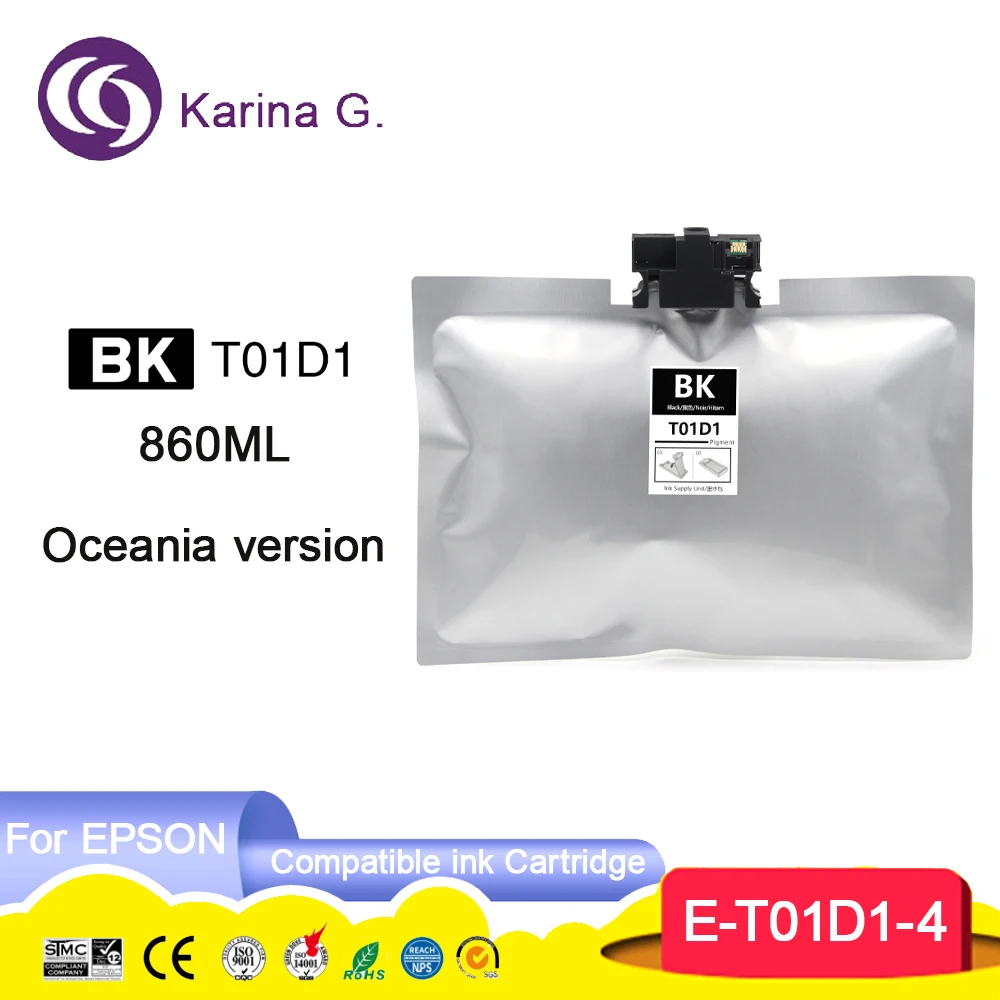 For Epson T01D1 T01D C13T01D100 Premium Color Compatible Inkjet Ink Bag Cartridge for Epson WorkForce Pro WF-C529R/WF-C579R