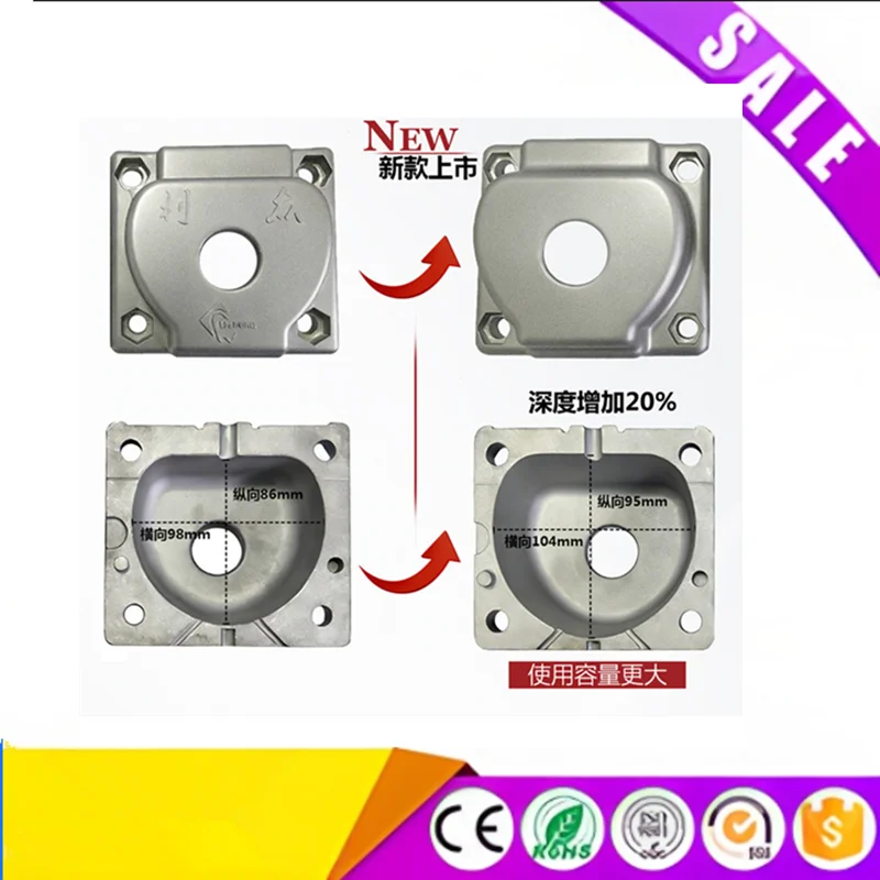 1PC Valplast Dental Flexible Denture Flask Aluminum for Denture Injection System Machine Dentist Laboratory Tool