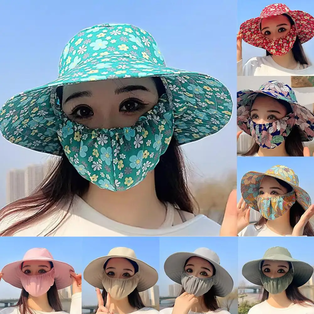 Trendy Dust Hat Outdoor Anti-uv Sunscreen Hat Protect With Neck Cap Tea Unisex Fisherman Hat Picking W6z3