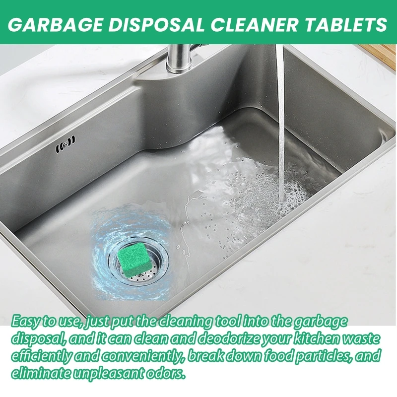 N0HB Effective Cleaning Sheets Garbage Disposal Cleaner Tablets Trash Waste Disposal