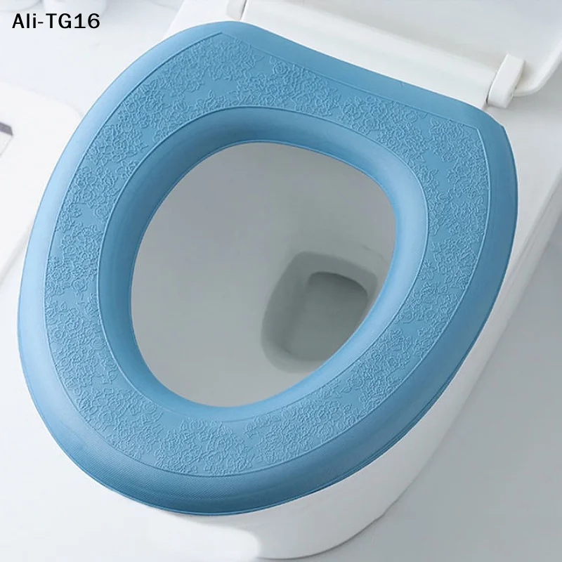 【Y】1 Stück weicher Toilettensitzbezug für Badezimmer, wasserdichtes Kissen, waschbare Matte, Haushalts-Toilettenzubehör