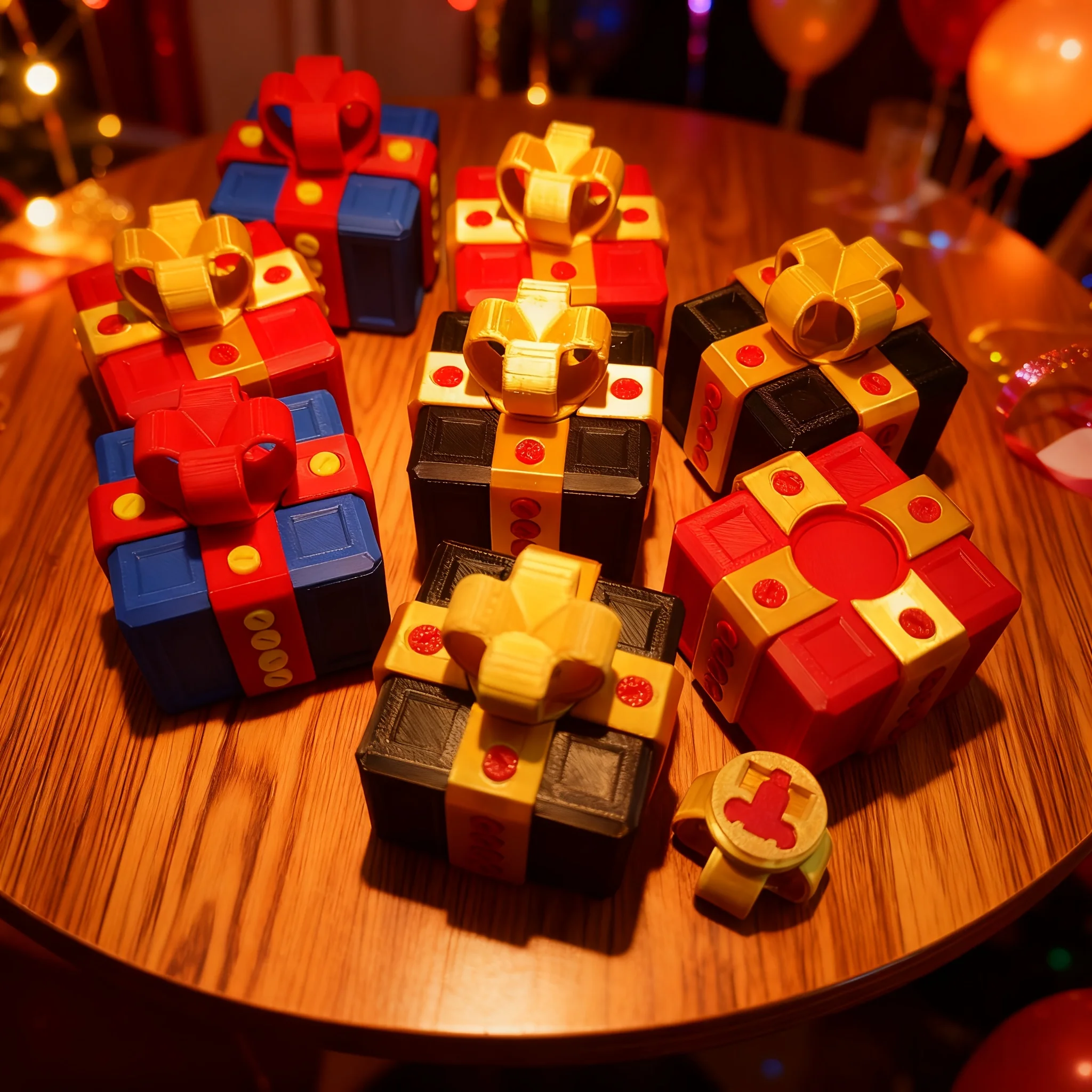 플라스틱 나사와 기하학 퍼즐이 포함된 3D 재미있는 선물 상자, 크리스마스와 할로윈 휴일 장식 선물 상자에 적합