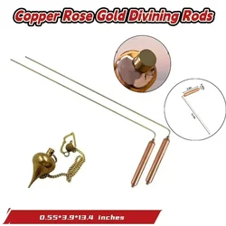 2pcs Portable Copper Shanked Sounder Wand Divination Wand Professional Divining Rod Versatile Pendulum Use For Detect Gold