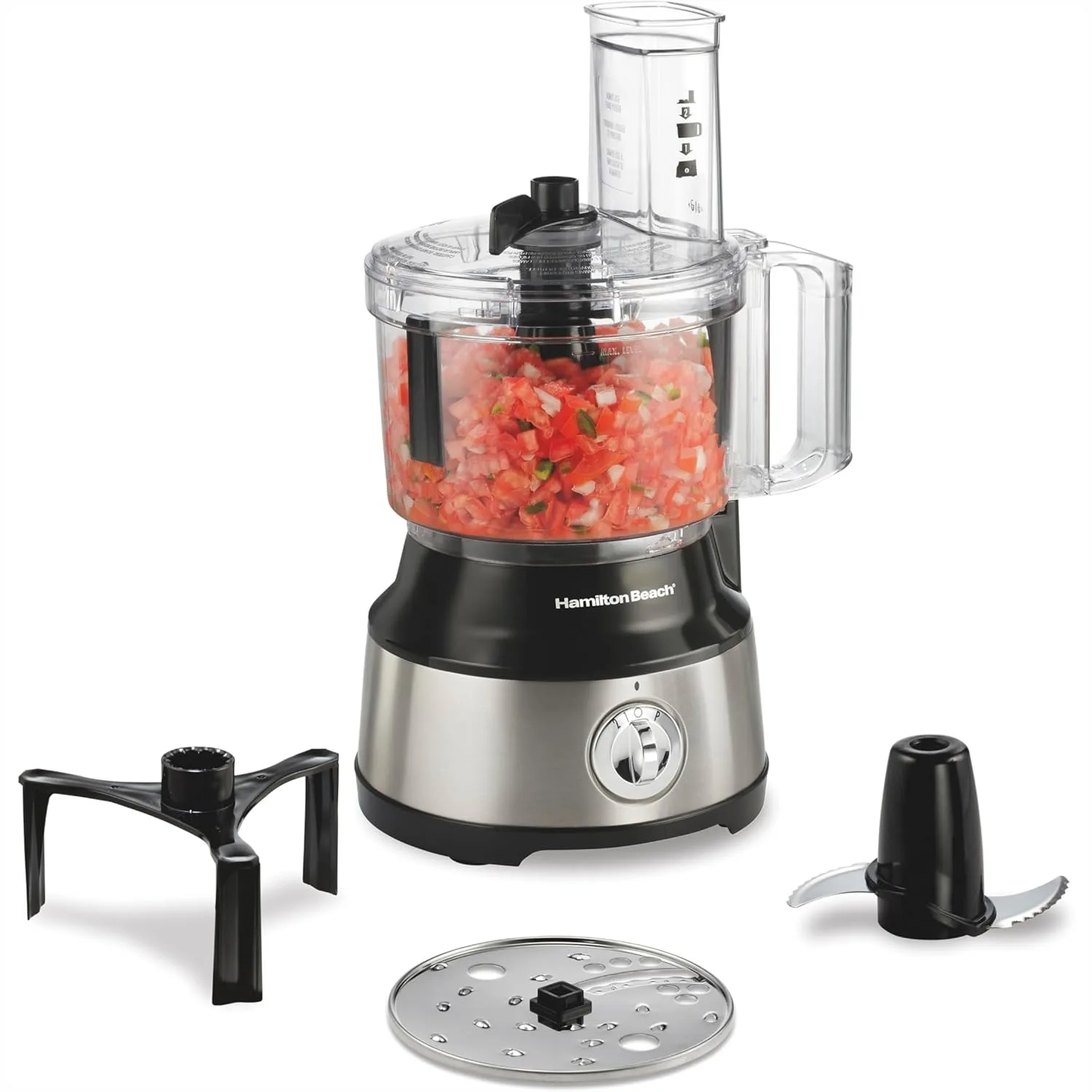 

Food Processor & Vegetable Chopper for Slicing, Shredding, Mincing, Puree, 10 Cups with Easy Clean Bowl Scraper, Black and