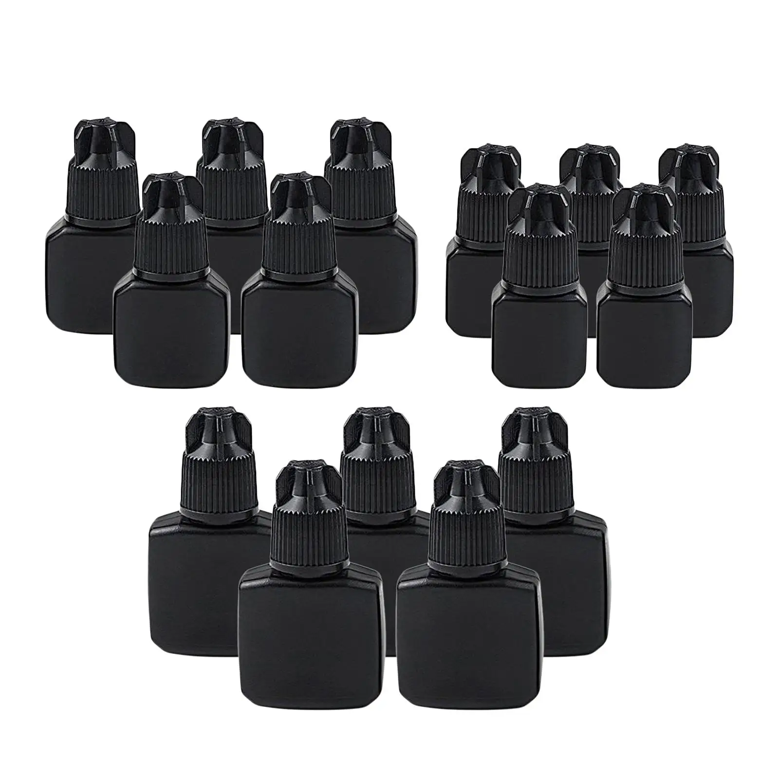 5 bottiglie di colla vuote per estensioni delle ciglia, contenitore per la conservazione degli strumenti adesivi