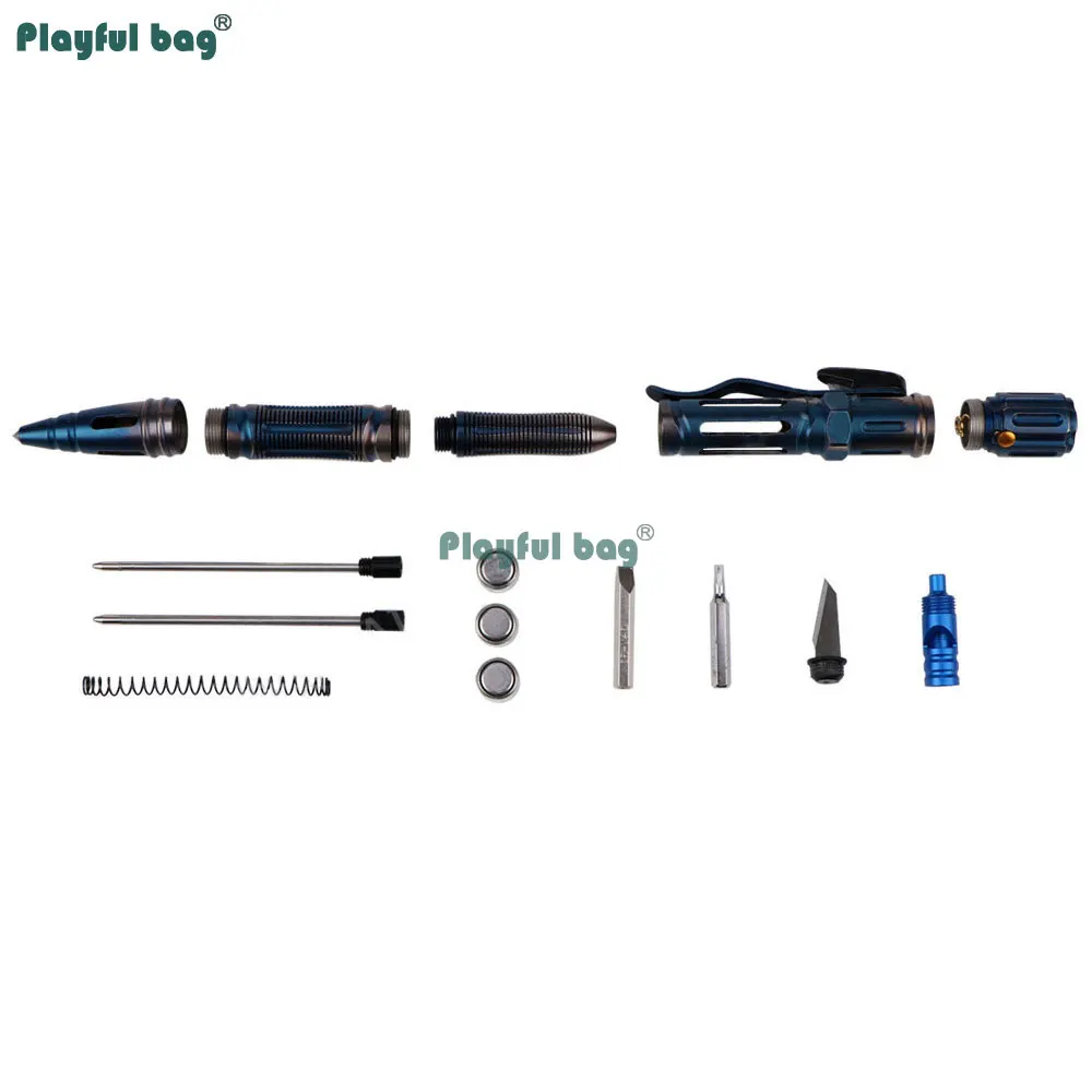 Tactical Pen Multi-function With LED Light Whistle Emergency Tool Pen Cutting Seat Belt Broke Window Survival Gear NA67