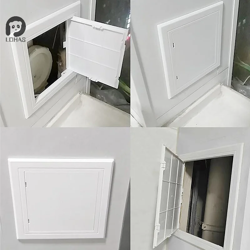 1pc Access Panel Inspection Hole PVC Access Doors Wall Ceiling White Hatch Cover Universal Plastic Push-Type Inspection Port