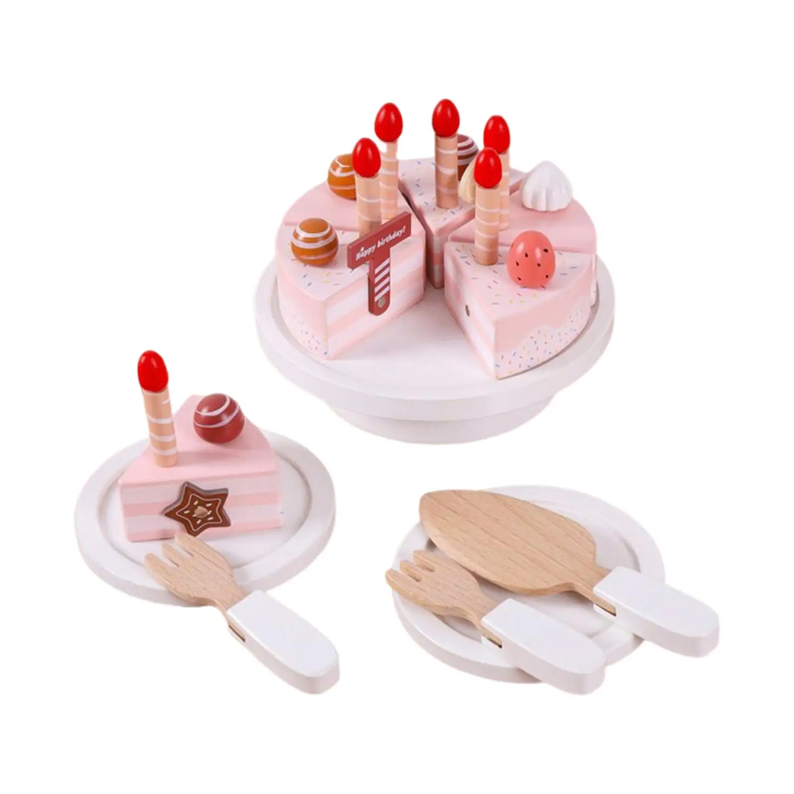 Jouets de gâteau en bois Montessori, jouets de cuisine bricolage, jeu de simulation pour garçons à partir de 3 ans, cadeaux de vacances pour enfants d'âge alth