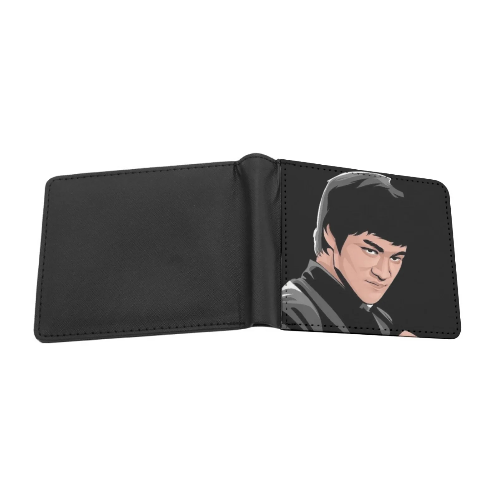 T Shirt Short Men's Wallet Multifunction Purse Male Pu Leather Wallet Kung Fu Kung Fu Martial Art Martial Arts Martial Art