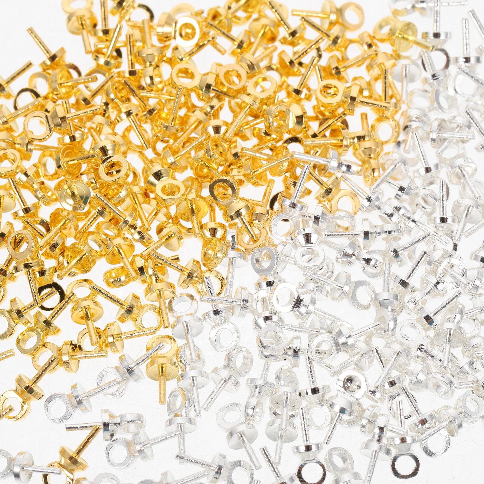 

2 set 2 Sets Eye Screw Hooks Jewelry Making Findings Self-Tapping Eye Bolt Hooks For Diy Crafts Charm Beads Screw Art Craft