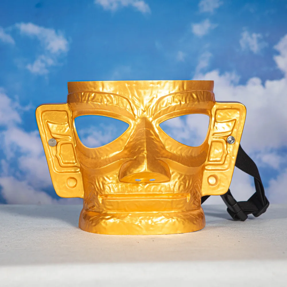 Funny Retro Simulation Ancient Chinese Facial Masks High-end Resin Party Cosplay Performance Props