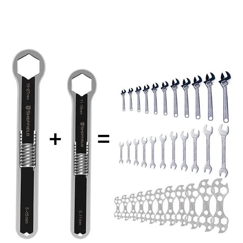 

Multifunctional Box Open-end Wrench Dual Purpose Double Head Universal Auto Repair Tool Set Hand Tools