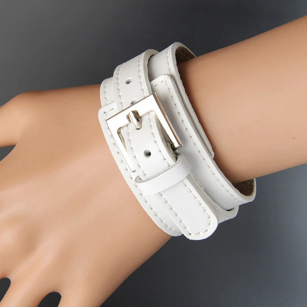 

Fashion Unisex Bracelet Wide Buckle Durable Wear Resistant Casual Decorative Chain For All Ages Random Color