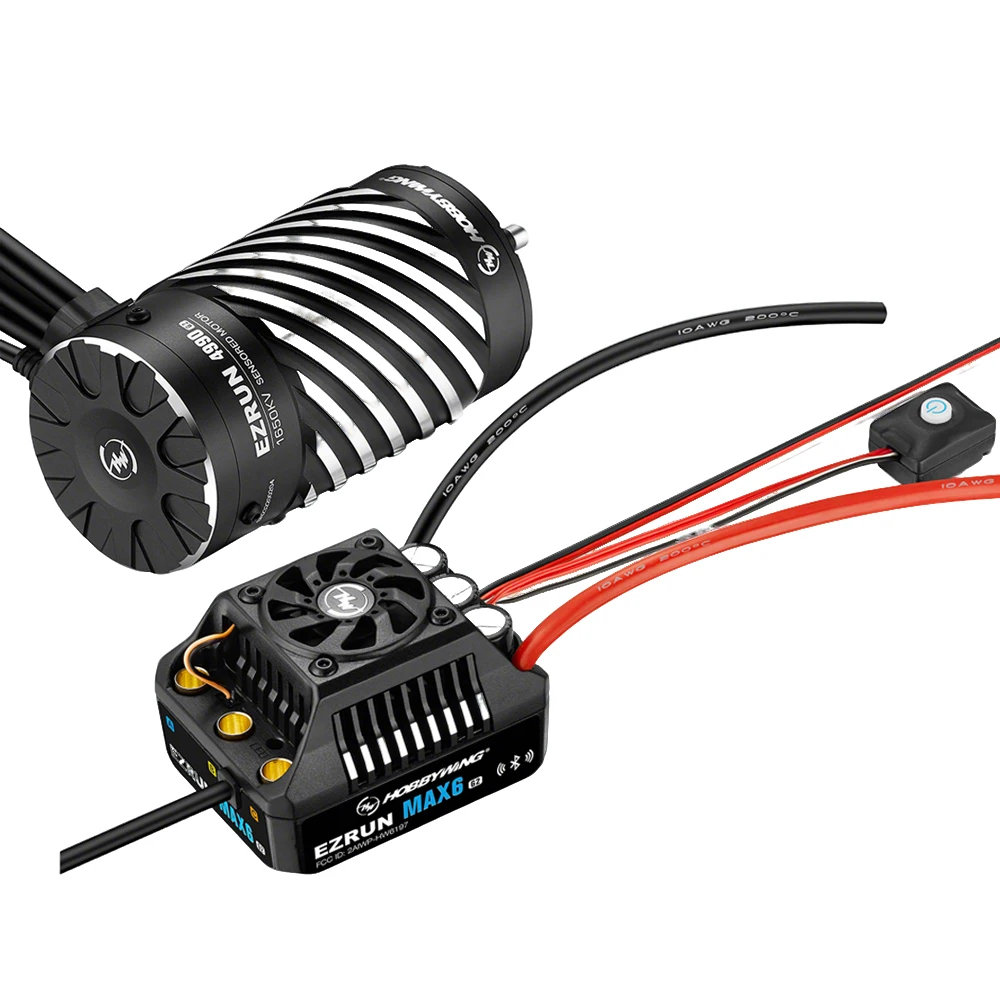 Hobbywing EZRUN Max6 G2 200A 3-8S Sensored Brushless ESC & EZRUN 4990SD/5690 G2 Motor For RC On-road,Monster Truck