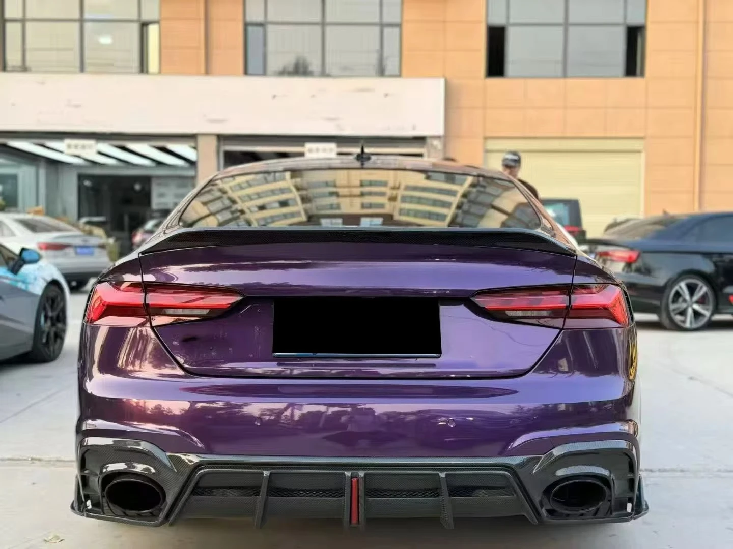 For Audi RS5 B9.5 Carbon Fiber Body Kit Rear Diffuser