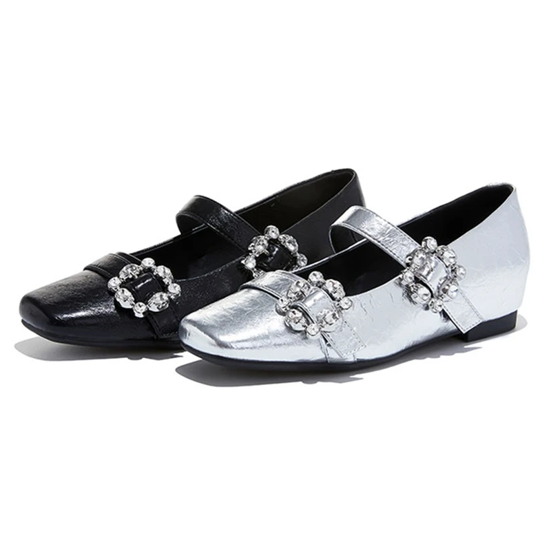 

AIYUQI 2026 New Women's Mary Jane Shoes Platform Square Toe Single Buckle Women Shoes Flat Low-Cut Spring female Shoes