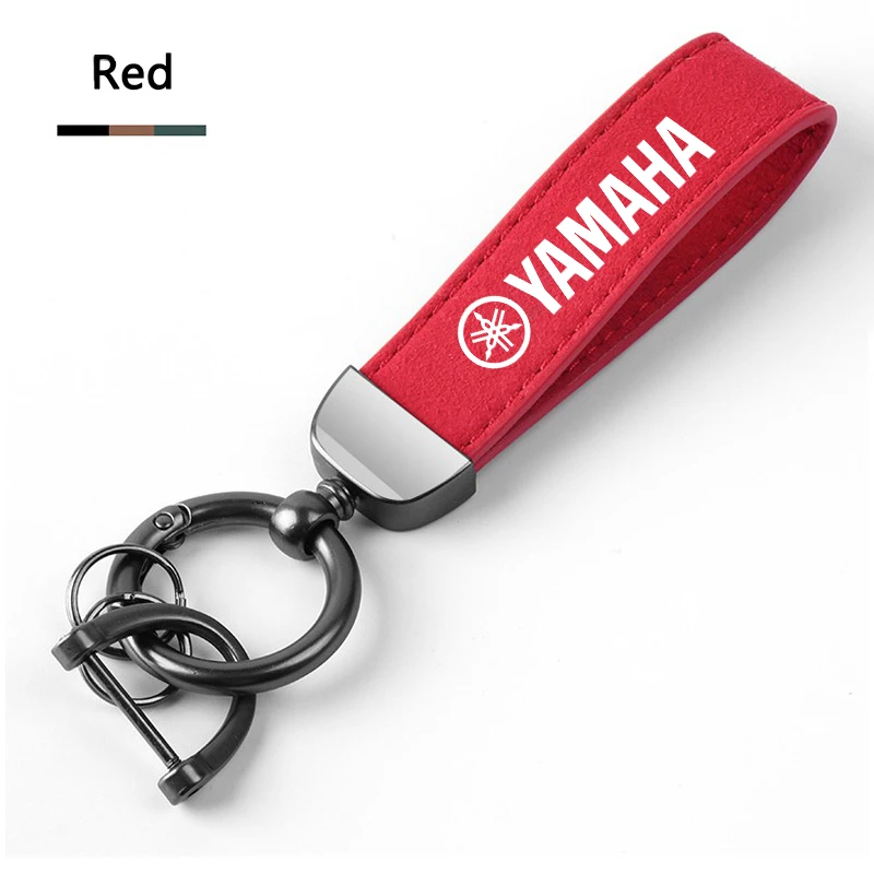 Suede Leather Car Keychain Pendant Motorcycle Key Ring Chain Hanging Men Gift For Yamaha R1 R3 R25 Mt-09 Mt07 Fazer Fz6 Xj6 R15