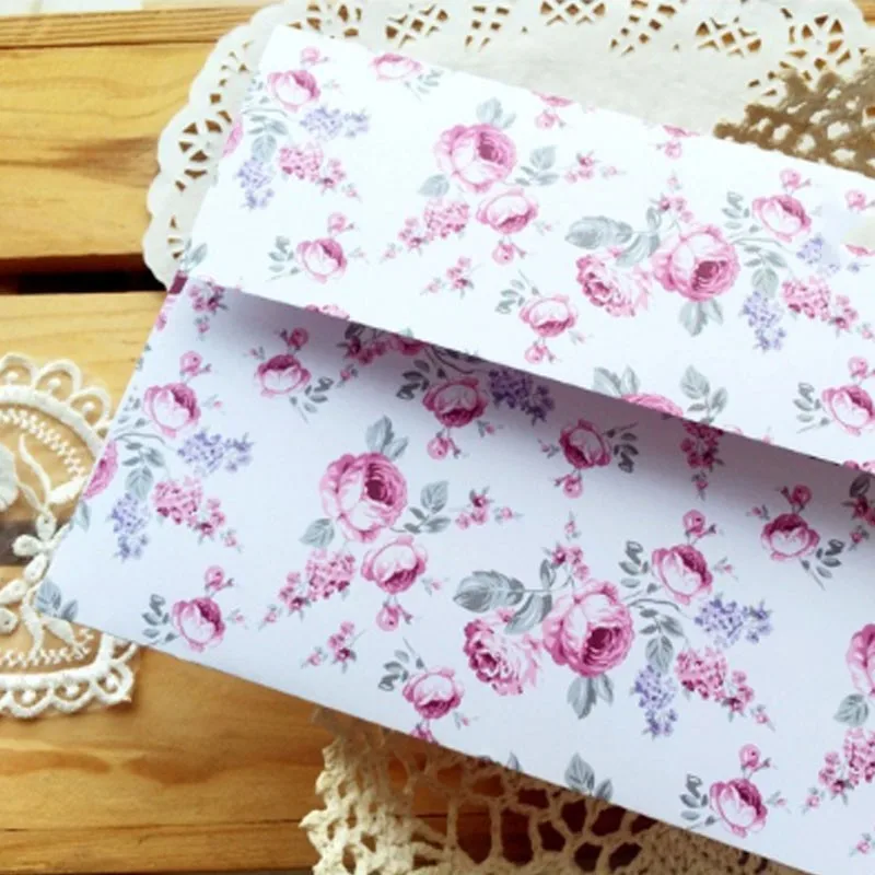 10 pcs/pack Flower Paper Envelopes Wedding Party writing letter Stationery Office School Supplies