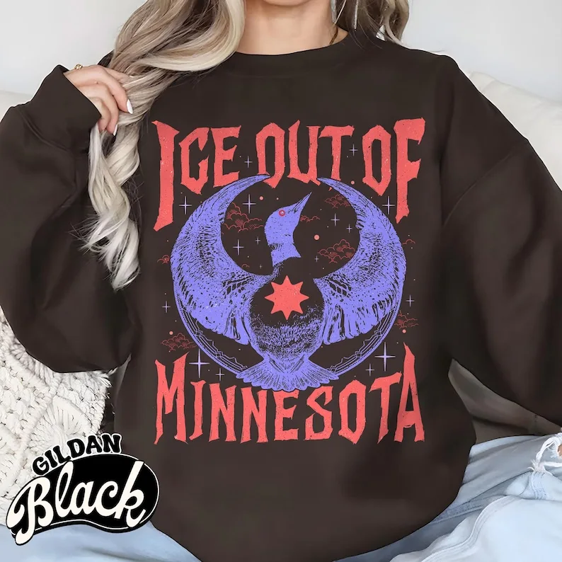 Ice Out of MN Shirt, Minnesota Rebel Alliance Political Tee, MN State Bird Loon Protest Resistance Unisex Shirt