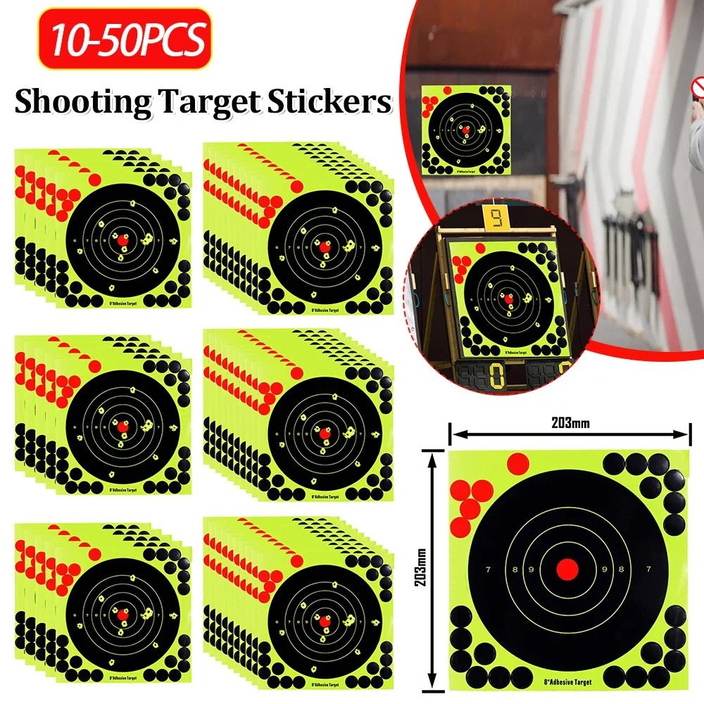

A5 25sheets/pack 8 Inch Bright Fluorescent Yellow Splatter Target Sticker - Adhesive Reactive Shooting Targets