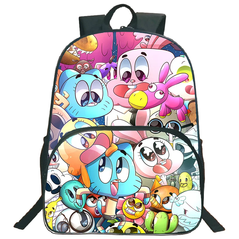 The Amazing World of Gumball Backpack for Boys Girls Large Capacity School Bag Cartoon Travel Bookbag Children Rucksack Miochila